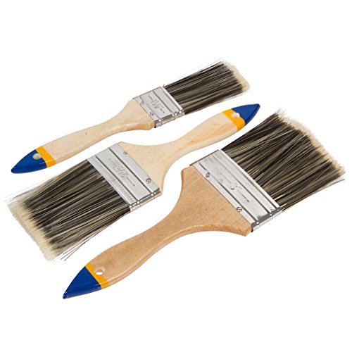 0651046833864 - WHOLENESS HOME SET OF 3 HEAVY DUTY HOUSE PAINT BRUSHES - 3 SIZES: 1.5, 2INCH 3 INCH STURDY WOOD INTERIOR EXTERIOR PAINT BRUSHES