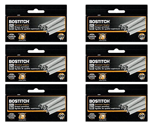 0651124005398 - VALUE PACK OF 6 BOXES STANLEY BOSTITCH B8 POWERCROWN PREMIUM 1/4 STAPLES (STCRP21151/4)
