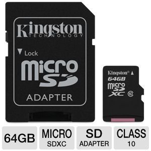 0651374017189 - PROFESSIONAL KINGSTON 64GB MOTOROLA MOTO G4 PLAY XT1607 MICROSDXC CARD WITH CUSTOM FORMATTING AND STANDARD SD ADAPTER! (CLASS 10, UHS-I)