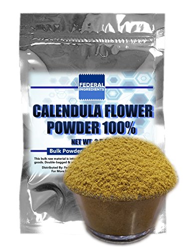 0065158400324 - CALENDULA FLOWER POWDER - 2.5 OUNCE (70 GRAMS) LAB GRADE SAMPLE - MADE IN THE USA BY FEDERAL INGREDIENTS IN - AKA CALENDULA FLOWERS CALENDULA TEA CALENDULA PETALS CALENDULA FLOWER TEA CALENDULA POWDER