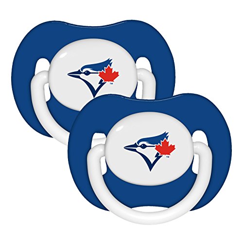0651770689256 - TORONTO BLUE JAYS 2-PACK INFANT PACIFIER SET - 2014 MLB SOLID COLOR BABY PACIFIERS