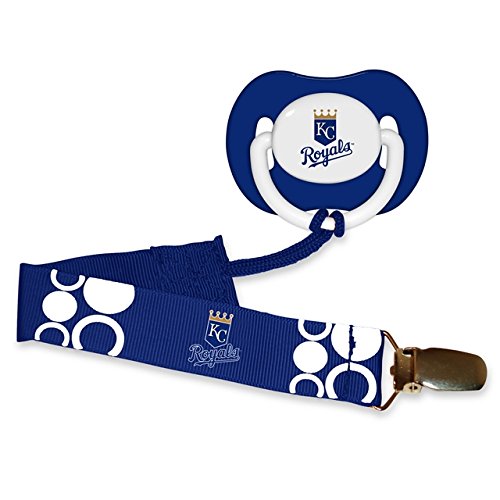 0651770690337 - KANSAS CITY ROYALS INFANT PACIFIER AND PACIFIER CLIP - MLB BABY FANATIC COMBO GIFT SET
