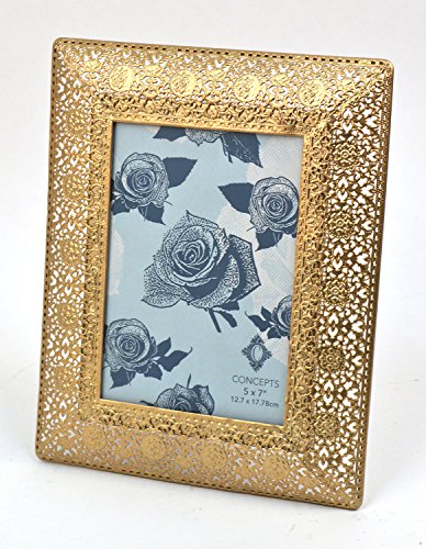 0651961005599 - CONCEPTS GOLD LACE METAL PICTURE FRAME 5X7