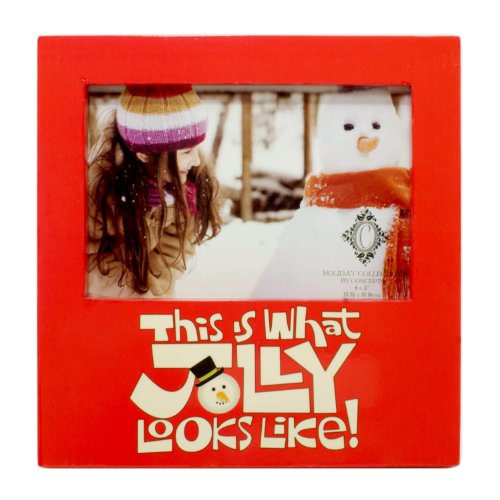 0651961132080 - CONCEPTS HOLIDAY COLLECTION THIS IS WHAT JOLLY LOOKS LIKE STANDARD-SIZE 6 X 4 CHRISTMAS PHOTO FRAME