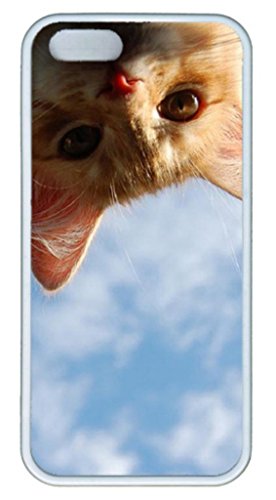 0652307933712 - CUTE CAT ANIMAL GOOD RUBBER MASTERPIECE LIMITED DESIGN TPU WHITE CASE FOR IPHONE 5/5S OR IPHONE SE