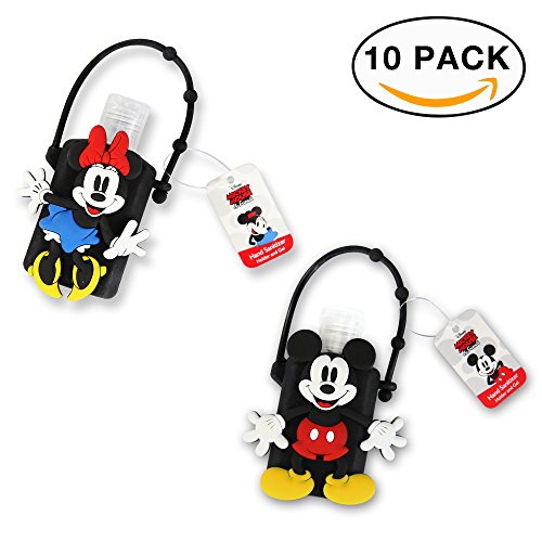 0652435207105 - ADORABLE DISNEY HAND SANITIZER WITH CLASSIC MICKEY AND MINNIE MOUSE HOLDER (1OZ) (5, MICKEY AND MINNIE MOUSE (PAIR))