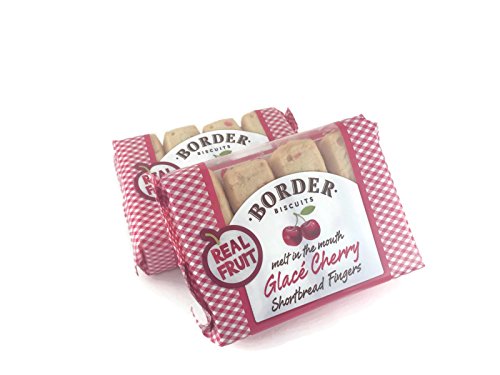 0652655000227 - GLACE (CANDIED) CHERRY SHORTBREAD FINGERS, PACK OF TWO