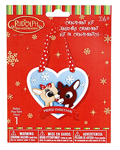 0652695011672 - CHRISTMAS DECORATION CHRISTMAS ARTS AND CRAFTS FOAM RUDOLPH THE RED NOSED REINDEER RUDY AND CLARICE ORNAMENT KIT