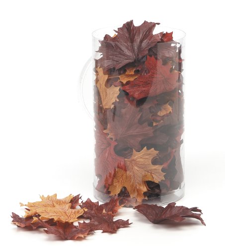 0652695491993 - DARICE 1620-99 100-PIECE MAPLE LEAF DECOR IN A CANISTER, BROWN