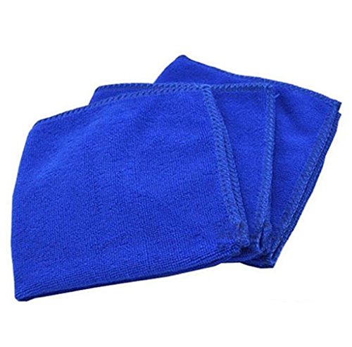 0652860634842 - WEIYUN 1 PC 3030CM SOFT MICROFIBER BLUE CLEANING TOWEL CAR AUTO WASH DRY CLEAN POLISH CLOTH