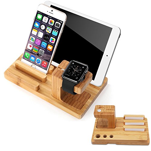 0652865282185 - APPLE WATCH STAND,ZWOVE® BAMBOO WOOD CHARGE DOKCK HOLDER FOR APPLE WATCH & DOCKING STATION CRADLE BRACKET FOR IPAD IWATCH IPHONE 6 6S 5 5S S6 S5 S4 NOTE 4 3 GOOGLE NEXEUS ALL PHONE OR TABLETS
