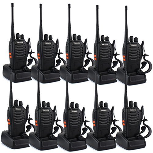 0653312763448 - RETEVIS H-777 TWO-WAY RADIO LONG RANGE UHF 400-470 MHZ SIGNAL FREQUENCY SINGLE BAND 16 CHANNELS WITH ORIGINAL EARPIECE (PACK OF 10)