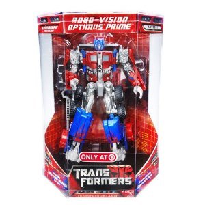0653569246602 - HASBRO YEAR 2006 TRANSFORMERS MOVIE SERIES EXCLUSIVE LIMITED EDITION SUPERMETAL FINISH VOYAGER CLASS 7 INCH TALL ROBOT ACTION FIGURE - AUTOBOT ROBO-VISION OPTIMUS PRIME WITH SMOKESTACKS THAT CONVERT TO DOUBLE CANNONS, 2 MISSILES AND ROBO-VISION DECODER (