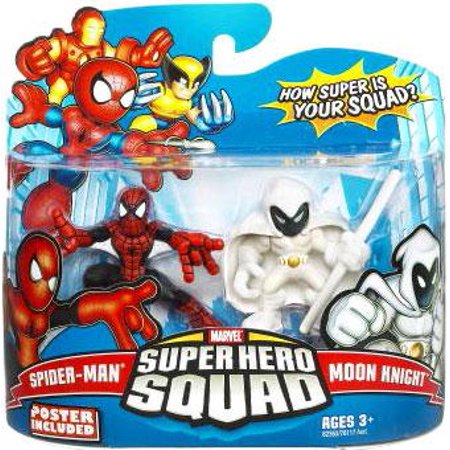 0653569435990 - MARVEL SUPER HERO SQUAD SPIDER-MAN AND MOON KNIGHT ACTION FIGURES