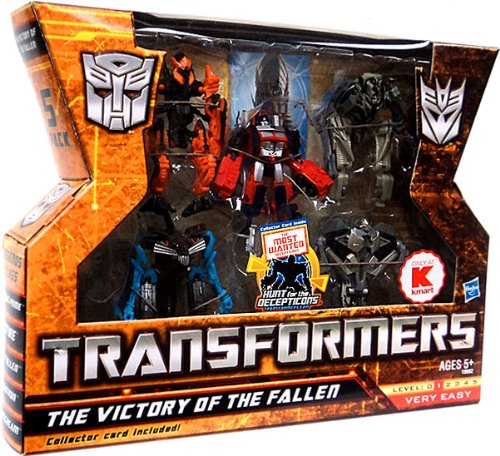 0653569501343 - TRANSFORMERS HUNT FOR THE DECEPTICON SERIES EXCLUSIVE 5 PACK LEGENDS CLASS 3 INCH TALL ROBOT ACTION FIGURE - THE VICTORY OF THE FALLEN WITH THE FALLEN (VEHICLE MODE: CYBERTRONIAN DESTROYER), STARSCREAM (VEHICLE MODE: F-22 RAPTOR), OPTIMUS PRIME (VEHICL