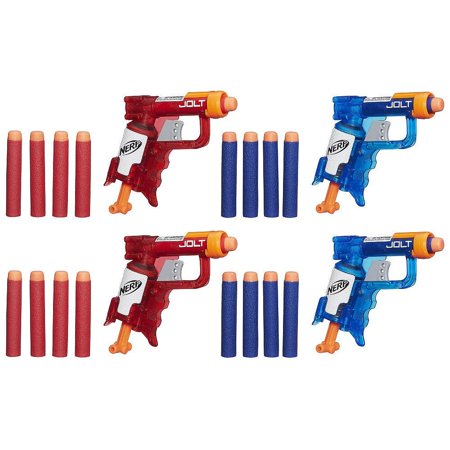 0653569948148 - NERF N-STRIKE ELITE SONIC FIRE AND ICE JOLT TEAM PACK OF FOUR BLASTERS