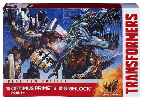 0653569983323 - TRANSFORMERS AGE OF EXTINCTION GENERATIONS VOYAGER CLASS EVASION MODE OPTIMUS PRIME AND GRIMLOCK FIGURES