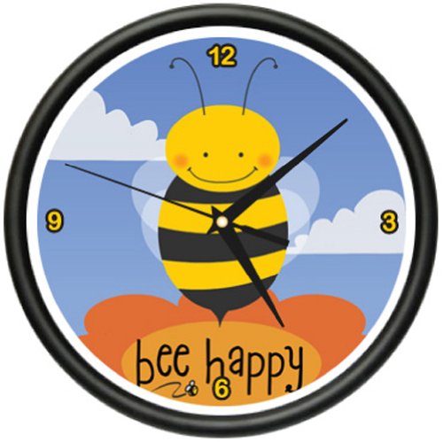 0654367300367 - BEE WALL CLOCK BUMBLE CHILDRENS BABYS ROOM DECOR GIFT