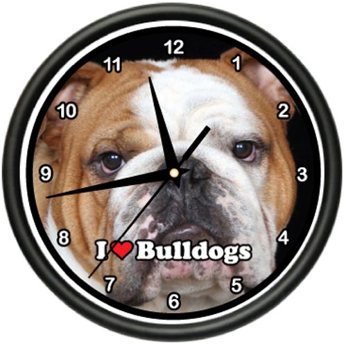 0654367300435 - BULLDOG WALL CLOCK DOG PET DOGS OWNER BREEDER GIFT