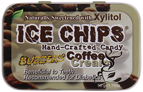 0654367768655 - HAND CRAFTED CANDY TIN COFFEE & CREAM ICE CHIPS CANDY 1.76 OZ CANDY