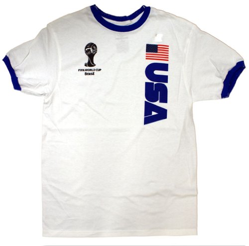 0654563831856 - FIFA TEAM USA RINGER WORLD CUP SOCCER T-SHIRT X-LARGE WHITE