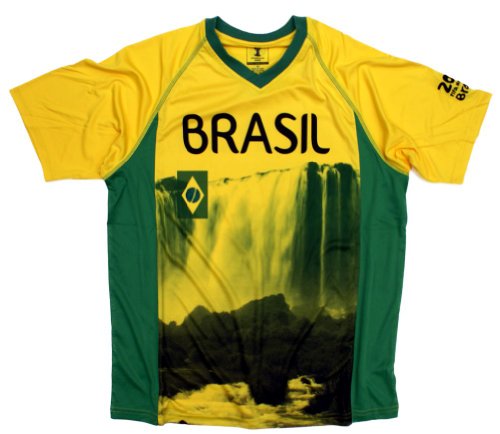 0654563847048 - FIFA WORLD CUP BRASIL LANDMARK RAGLAN V-NECK JERSEY (2XL)