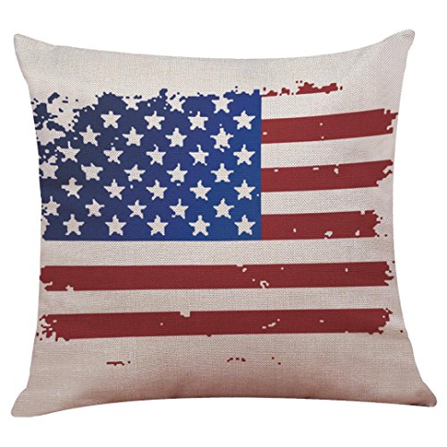 0654754680218 - VOVOTRADE VINTAGE HOME DECOR ORNATE SOFA WAIST THROW CUSHION COVER PILLOW CASE INDEPENDENCE DAY AMERICAN FLAG PATRIOTIC DESIGN JULY 4TH 45CMX45CM (C)