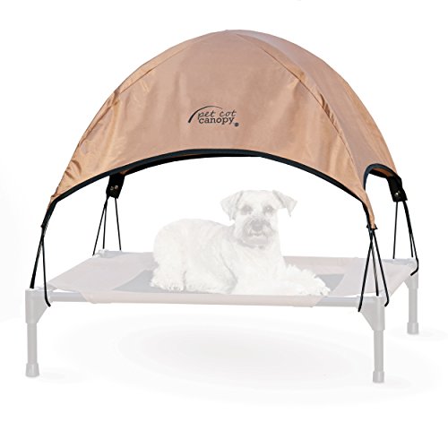 0655199016365 - K&H MANUFACTURING PET COT CANOPY MEDIUM TAN 25-INCH BY 32-INCH