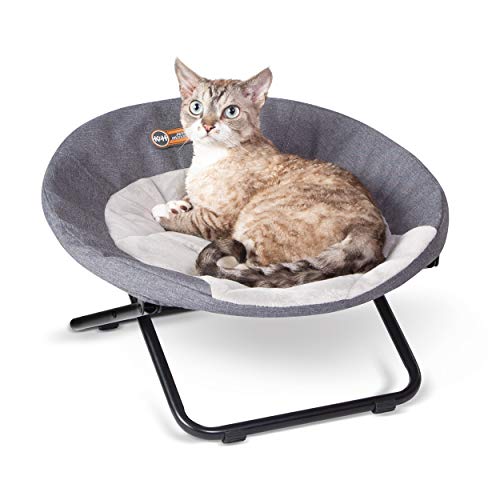 0655199636037 - K&H PET PRODUCTS ELEVATED COZY COT CLASSY GRAY SMALL 20 INCHES