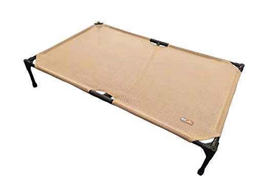0655199637089 - K&H PET PRODUCTS ORIGINAL PET COT ELEVATED PET BED ALL SEASON TAN MESH X-LARGE 32 X 50 X 9 INCHES