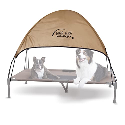 0655199637126 - K&H PET PRODUCTS PET COT CANOPY (COT SOLD SEPARATELY) TAN X-LARGE 32 X 50 INCHES