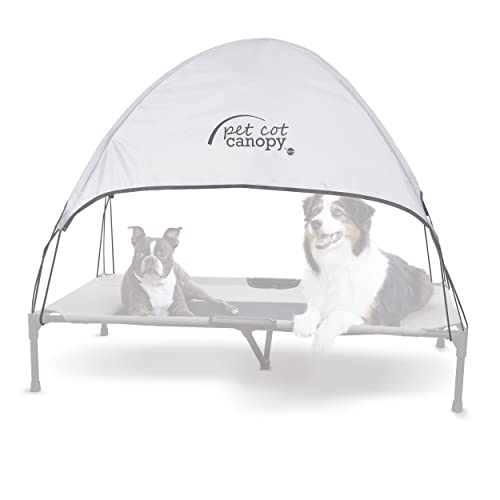 0655199637133 - K&H PET PRODUCTS PET COT CANOPY (COT SOLD SEPARATELY) GRAY X-LARGE 32 X 50 INCHES
