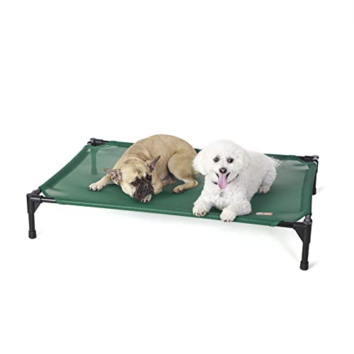 0655199637362 - K&H PET PRODUCTS ORIGINAL PET COT COOLING ELEVATED PET BED ALL SEASON GREEN MESH LARGE 30 X 42 X 7 INCHES