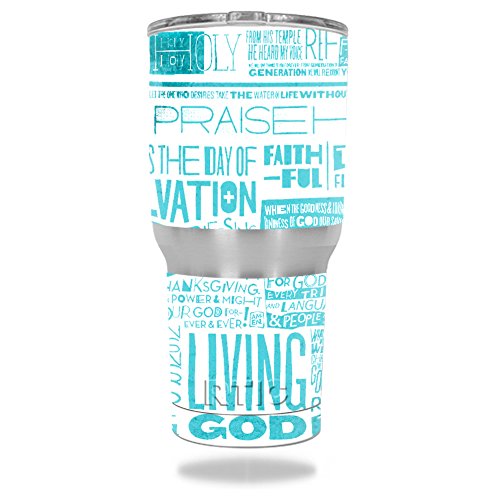 0655257030074 - MIGHTYSKINS PROTECTIVE VINYL SKIN DECAL FOR RTIC TUMBLER 30 OZ. WRAP COVER STICKER SKINS FAITH