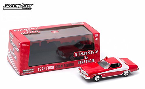 0655257541259 - 1976 FORD GRAN TORINO FROM THE CLASSIC TELEVISION SHOW STARSKY AND HUTCH * GREENLIGHT HOLLYWOOD * 2015 GREENLIGHT COLLECTIBLES LIMITED EDITION 1:43 SCALE DIE-CAST VEHICLE & CUSTOM DISPLAY CASE ...