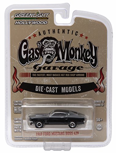 0655257544946 - 1969 FORD MUSTANG BOSS 429 FROM THE SHOW GAS MONKEY GARAGE * GL HOLLYWOOD SERIES 12 * 2016 GREENLIGHT COLLECTIBLES LIMITED EDITION 1:64 SCALE DIE CAST VEHICLE