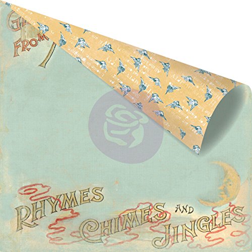 0655350847067 - PRIMA MARKETING BEDTIME STORY DOUBLE, SIDED CARDSTOCK, 10 SHEETS, 12 BY 12, MOTHER GOOSE