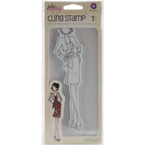 0655350910426 - PRIMA MARKETING MIXED MEDIA DOLL CLING RUBBER STAMPS, NATALIE WITH CROP JACKET DRESS