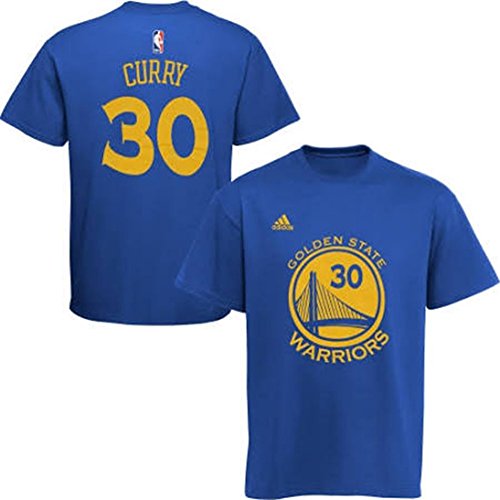 0655419760566 - GOLDEN STATE WARRIORS STEPHEN CURRY ADIDAS ROYAL BLUE YOUTH T SHIRT 8-20 (YOUTH XL 18)