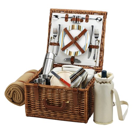0655644014045 - CHESHIRE BASKET FOR TWO WITH COFFEE SET AND BLANKET IN SANTA CRUZ