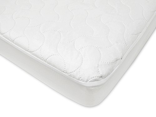 0656173286330 - AMERICAN BABY COMPANY WATERPROOF FITTED CRIB AND TODDLER PROTECTIVE MATTRESS PAD COVER, WHITE