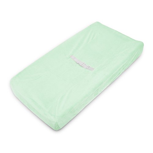 0656173315221 - AMERICAN BABY COMPANY HEAVENLY SOFT CHENILLE FITTED CONTOURED CHANGING PAD COVER, MINT