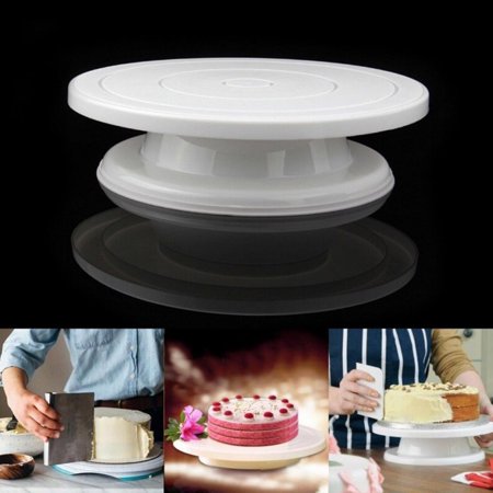 0656202463985 - PLASTIC CAKE DECORATING TURNTABLE REVOLVING ROTATING TABLE ROUND ANTI-SLIP CAKE DECORATIVE PLATE ROUND DISPLAY STAND CAKE TRAY KITCHEN GADGET DIY BAKING TOOL