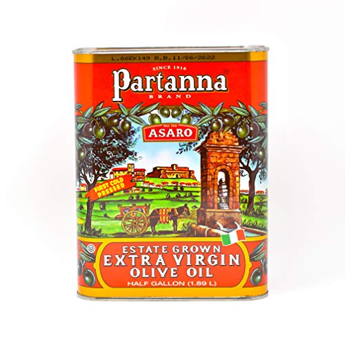 0656285206257 - PARTANNA EXTRA VIRGIN OLIVE OIL - 64-OUNCE TIN - REAL SICILIAN EXTRA VIRGIN OLIVE OIL (EVOO) - ITALIAN OLIVE OIL - MADE WITH 100 PERCENT NOCELLARA DEL BELICE OLIVES - RICH FLAVOR PERFECT FOR COOKING