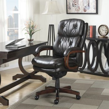 0656292453217 - LA-Z-BOY BONDED LEATHER EXECUTIVE OFFICE CHAIR 45321