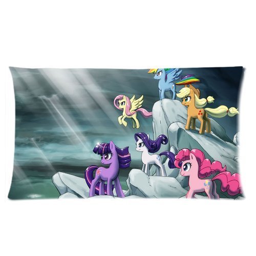 0656711551555 - GENERIC CUSTOM KIDS FAVORITE CARTOON MY LITTLE PONY COOL DESIGN PRINTED SOFT AND SILKY DECORATIVE ZIPPERED PILLOWCASE CUSHION CASE 20*30(TWO SIDES)