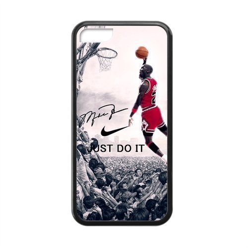0656788895910 - HIPSTER NBA CHICAGO BULLS MICHAEL JORDAN APPLE IPHONE 5C CASE COVER TPU LASER TECHNOLOGY NIKE JUST DO IT DUNK
