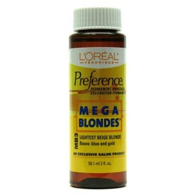 0657201010606 - MEGA BLONDES PERMANENT HAIR COLOR BEIGE BLONDE MB3