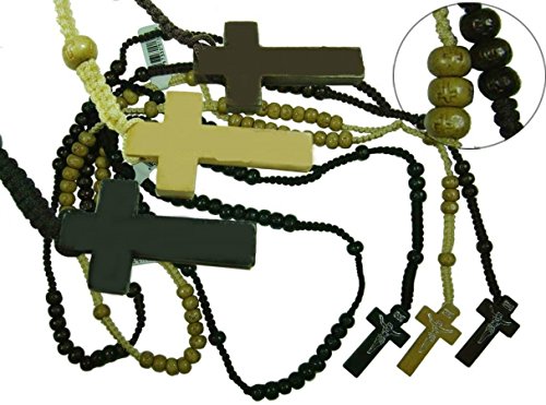 0657350017426 - DDI 1981789 FRANCISCAN ROSARY BEADS WITH WOODEN CROSS - DELUXE44; CASE OF 600