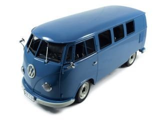 0657440050616 - 1957 VOLKSWAGEN BUS KOMBI DIECAST CAR MODEL 1/12 BLUE DIE CAST CAR BY SUNSTAR